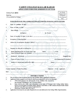 First Year Admission .